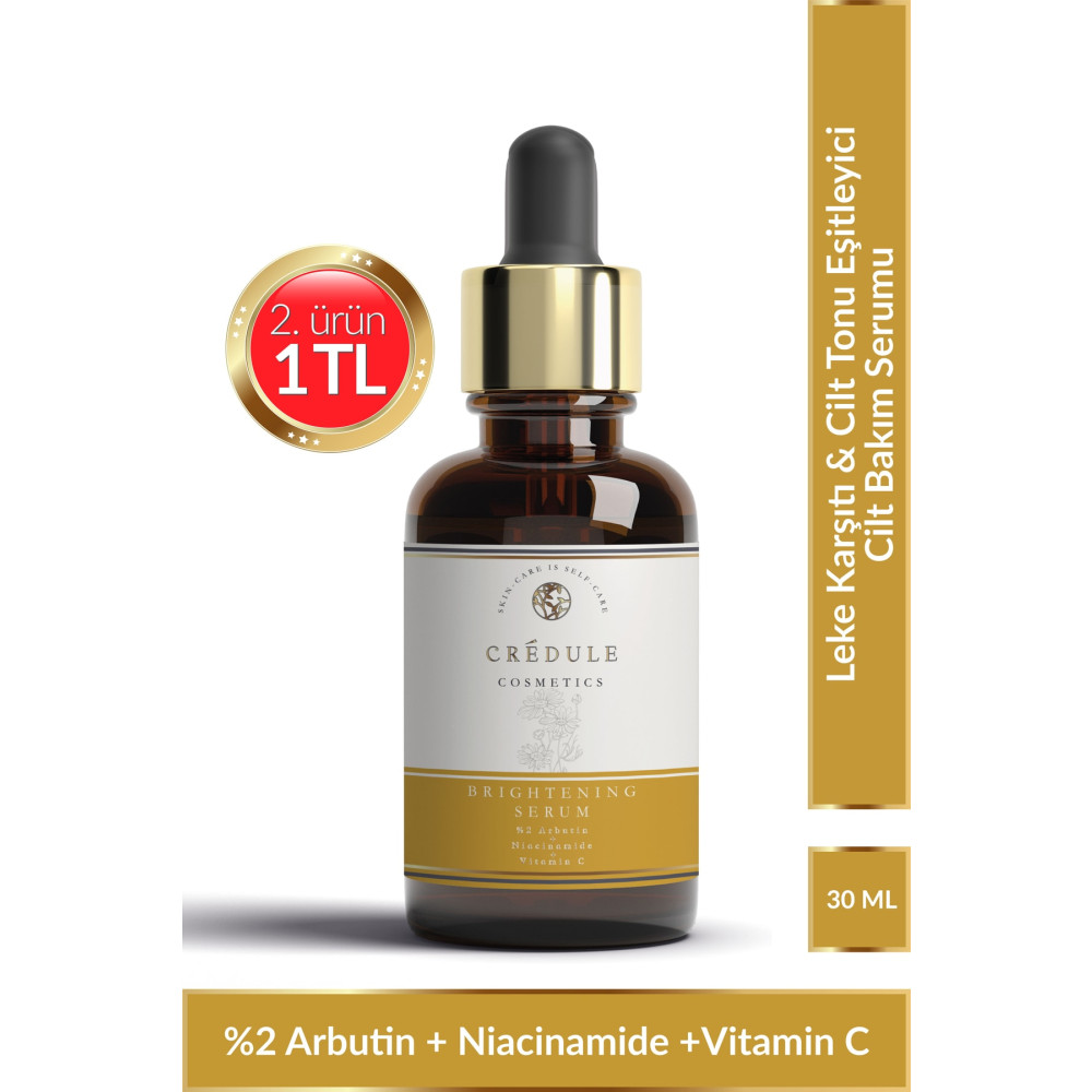 Credule Cosmetics Leke Karşıtı & Cilt Tonu Eşitleyici Cilt Bakım Serumu Arbutin 30ml %2 + Niacinamide + Vitamin C Cilt ve Yüz Bakımı Fiyatı