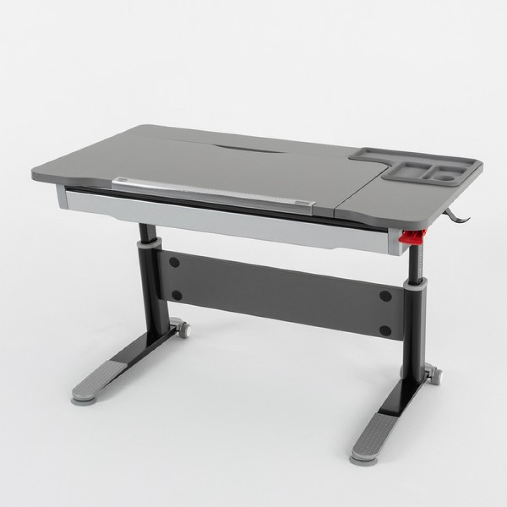 Creo Mobili Sirius Basic Yükseklik Ayarlı Çekmeceli Çalışma Masası- Antrasit/gri - 120 x 75 x 75 cm - Antrasit Çalışma Masası Fiyatı