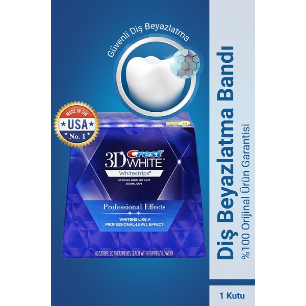 Crest 3D White Professional Luxe Diş Bantları (1 Kutu - 40 Bant) Diş Beyazlatıcılar Fiyatı