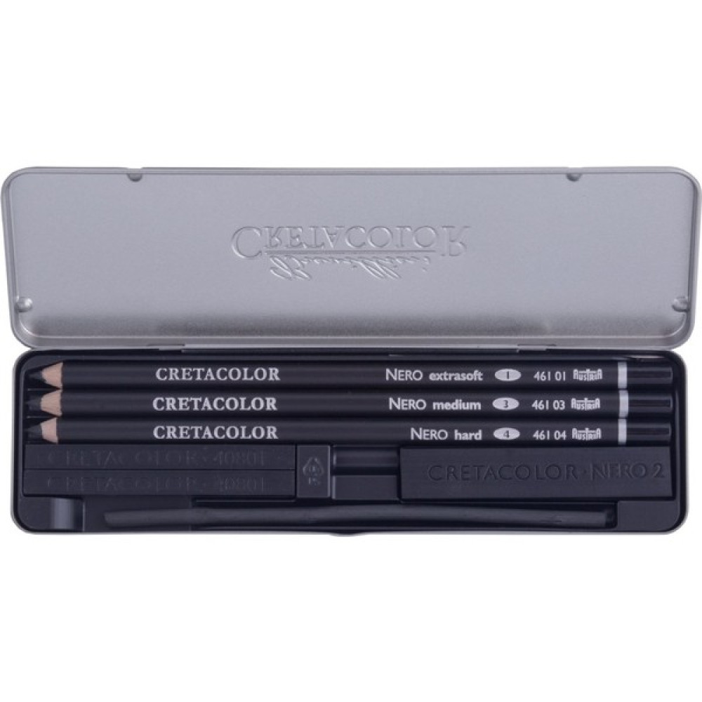 Cretacolor Nero Deep Black Pocket Set Karakalem Eskiz Çizim Seti Metal Kutu 7 Parça Sanatsal Malzemeler Fiyatı