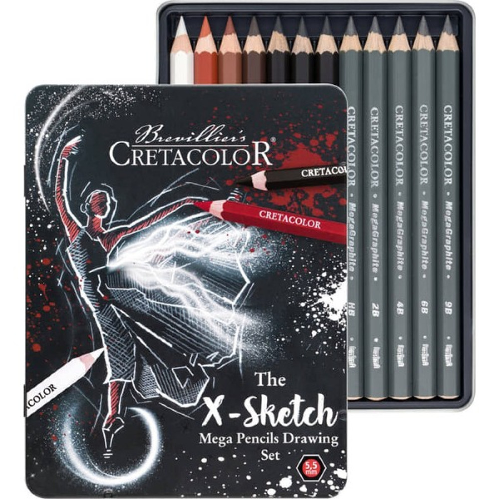 Cretacolor X-Sketch Mega Sketching Set Jumbo Çizim Seti Metal Kutu 12 Parça 400 84 Oto Boyaları Fiyatı