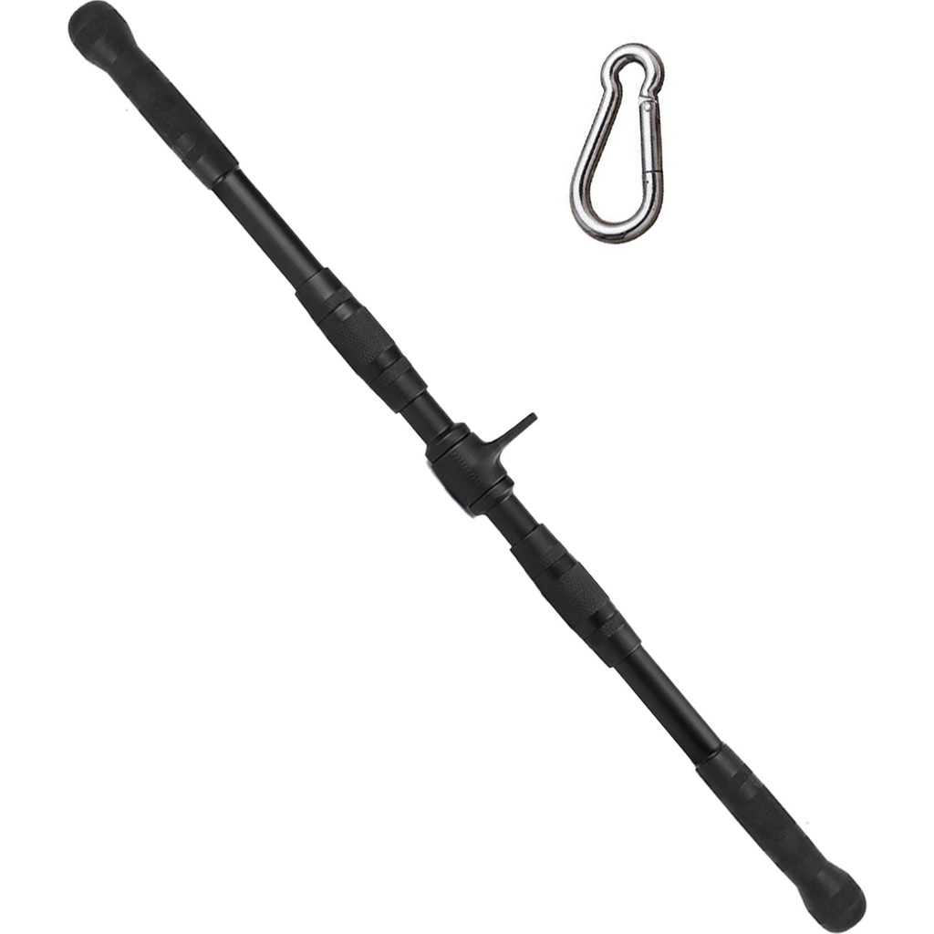 CrewSport Lat Triceps Bar Aparat 80 cm - Revolving Straight Bar - Biceps Bar - Lat Pulldown - Fitness Aparat Diğer Fiyatı