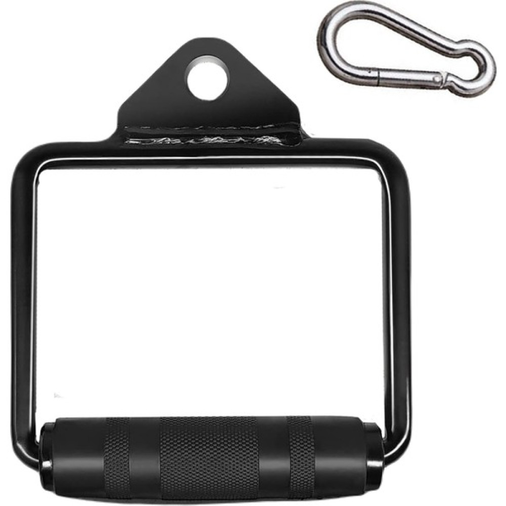 CrewSport Profesyonel Çelik Siyah Tek El Çekiş Aparatı - Horseshoe Cable Handle Aparatı - D Handle Bar Dambıllar & El / Ayak Ağırlıkları Fiyatı