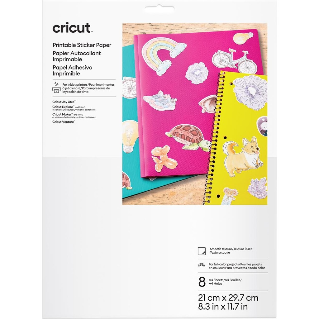 Cricut 2011743 Prıntable Stıcker Kağıdı A4 - 8 Sayfa Beyaz Diğer Fiyatı