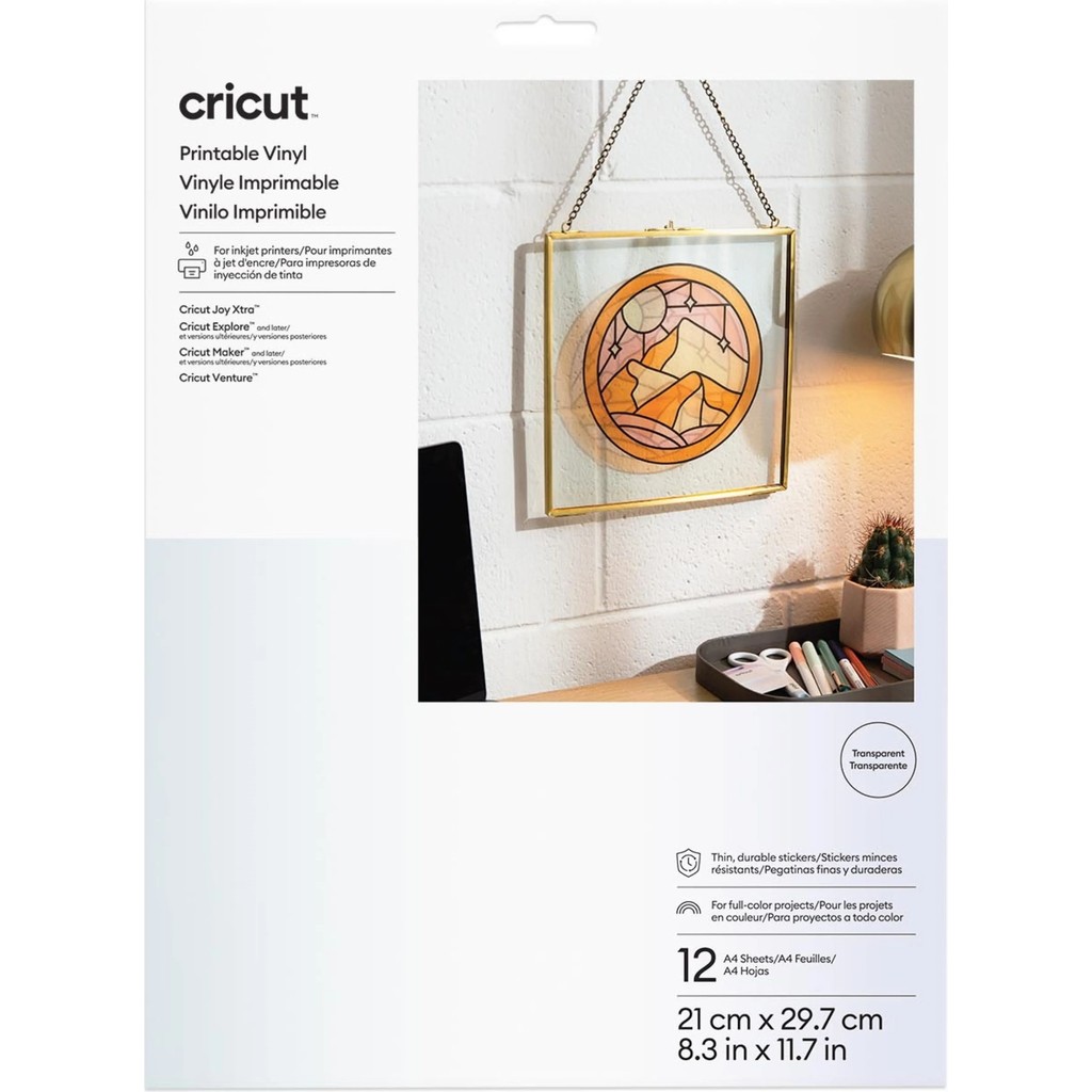 CRICUT 2011884 PRINTABLE VİNİL 21.5X28CM 12Lİ PAKET TRANSPARAN - 21,5 x 28 cm SSD / Solid State Drive Fiyatı