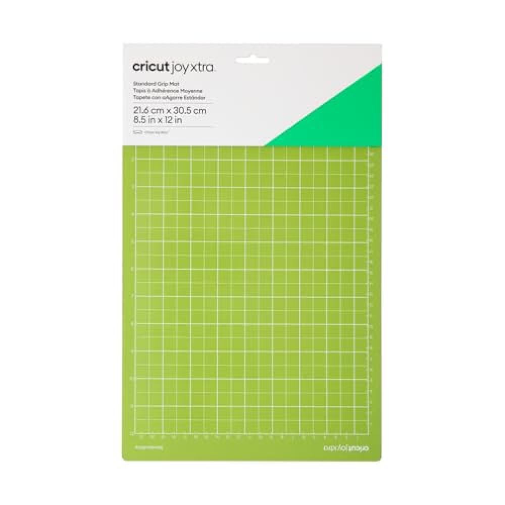 Cricut Standard Grip Machine Mat 8.5in x 12in, Reusable Cutting Mat for Crafts with Protective Film, Use with Cardstock, Iron On, Vinyl and More, Compatible with Joy Xtra