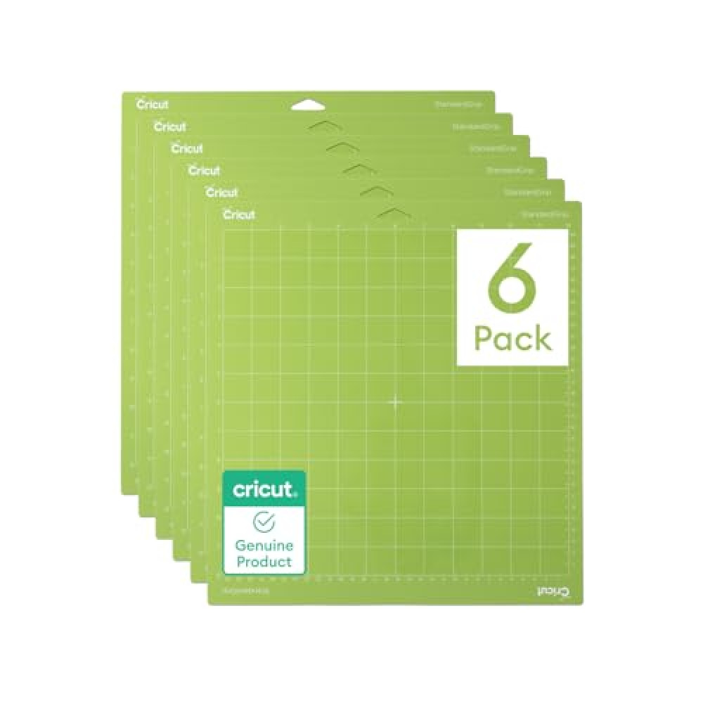 Cricut StandardGrip Mat Pack (6 Count, 12in x 12in) - for Explore & Maker Machines