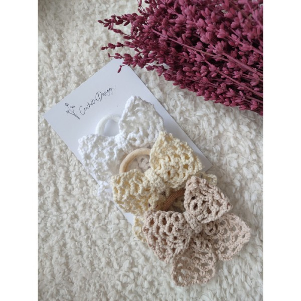Crochet Design 3'lü Örgü Toka Topuz Tokası Okul Tokası Çocuk Tokası Lastik Toka Seti Toka, Taç & Saç Bandı Fiyatı
