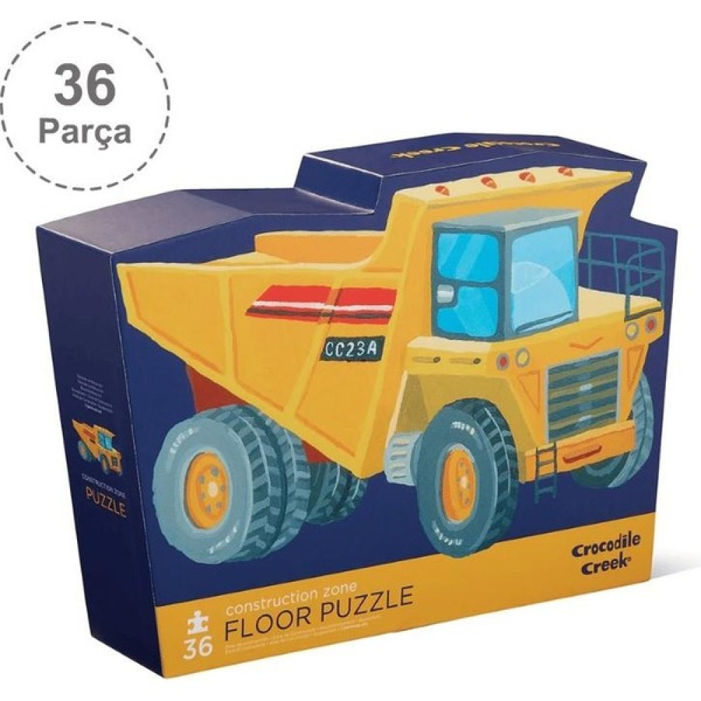 Crocodile Creek Dekoratif Puzzle - 36 Parça - Construction Zone Eğitici Oyuncak Fiyatı