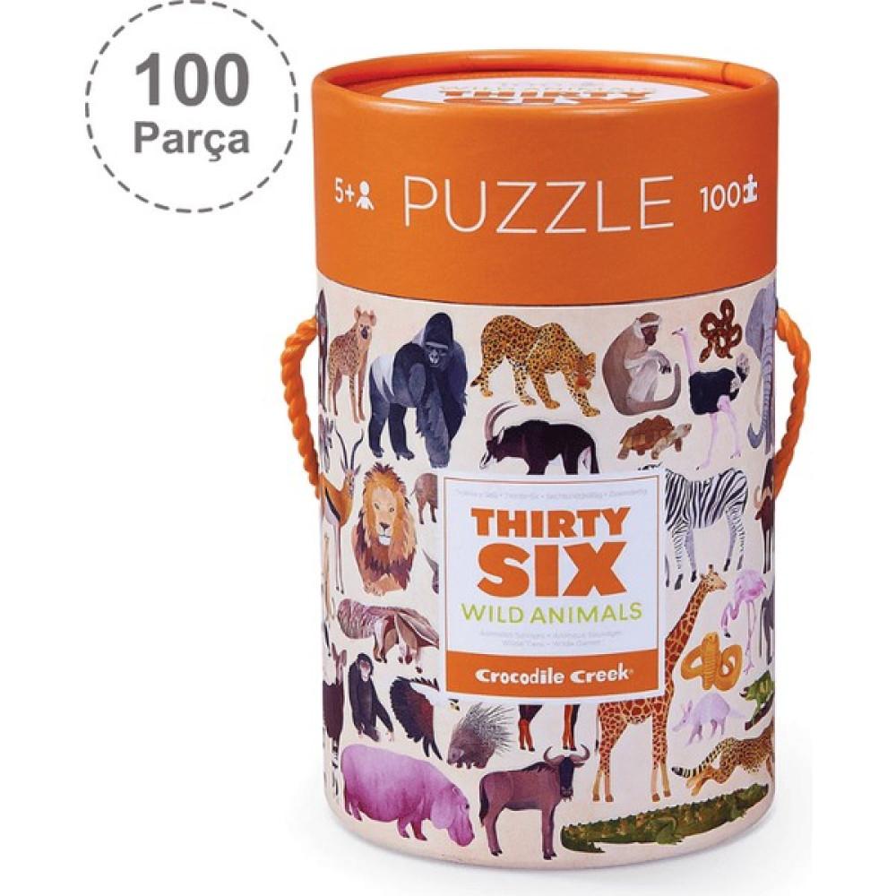 Crocodile Creek Puzzle - 100 Parça - Vahşi Hayvanlar Eğitici Oyuncak Fiyatı