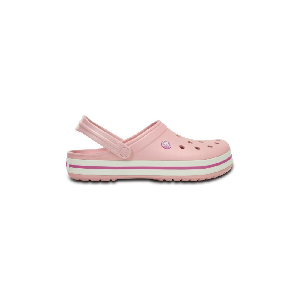 Crocs Açık Pembe Unisex Crocband Kenarı Pembe Beyaz Çizgili Terlik 36-37 Beden Unisex Sandalet Fiyatı