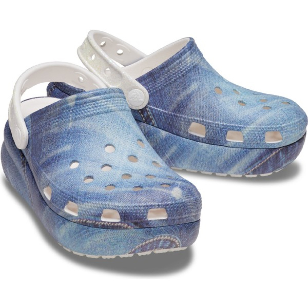 Crocs Classic Cutie Denim Clog K - White/multi Kız Çocuk Terlik & Sandaleti Fiyatı