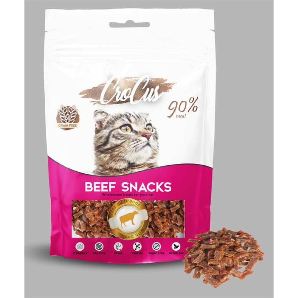 Crocus Beef Snacks Sığır Etli Tahılsız Kedi Ödül Maması 80 Gr. Evcil Hayvan Ürünleri Fiyatı