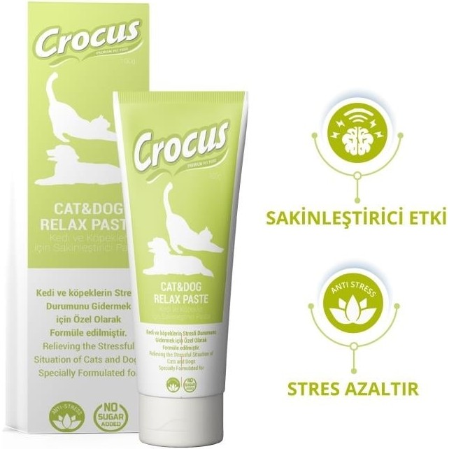 Crocus Kedi ve Köpek Relax Macun 100 gr – Sakinleştirici & Stres Azaltıcı Destek - 100 Gram Evcil Hayvan Ürünleri Fiyatı