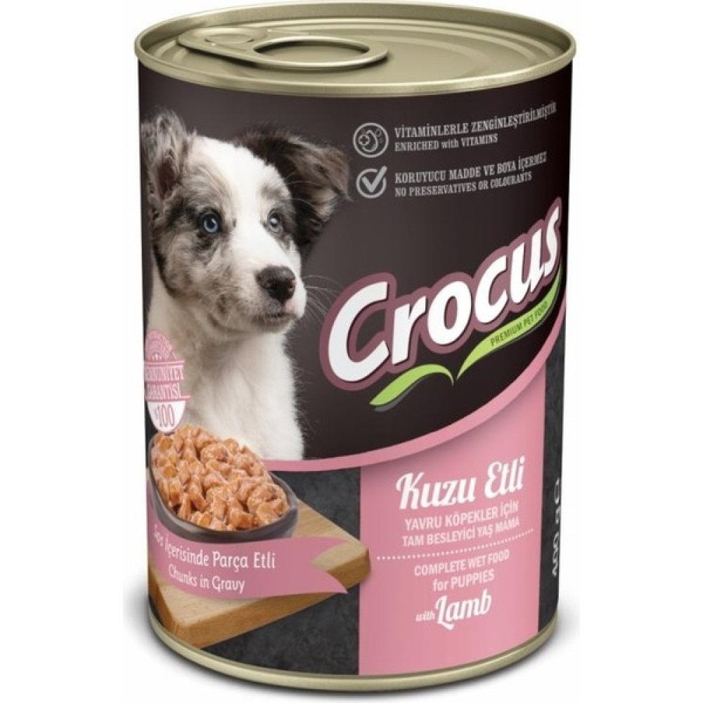 Crocus Kuzu Etli Yavru Köpek Yaş Mama 400GR - 400 Gr Evcil Hayvan Ürünleri Fiyatı