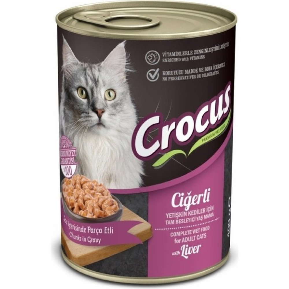 Crocus Yet. Kedi Ciğerli Yaş Mama 400G Evcil Hayvan Ürünleri Fiyatı