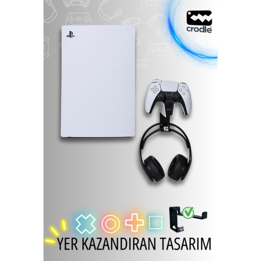 Crodle Duvar Standı Ps5 ve Dualsense Gaming Şarj Istasyonu Için Joystick Konsol Tutacağı 2'li Fırsat Paketi PlayStation 5 PS5 Oyunları Fiyatı