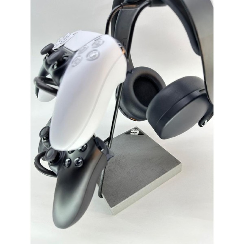 Crodle Gri Ahşap ve Siyah Metal Gaming Ps4 Ps5 Xbox Joystick Kontroller Tutucu ve Kulaklık Dikey Standı Oto Boyaları Fiyatı