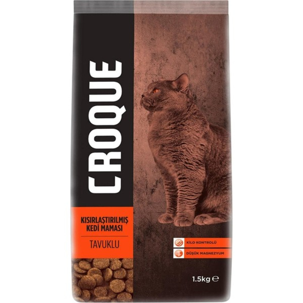 Croque Kedi Kısırlaştırılmış Tavuklu 1.5 kg Evcil Hayvan Ürünleri Fiyatı