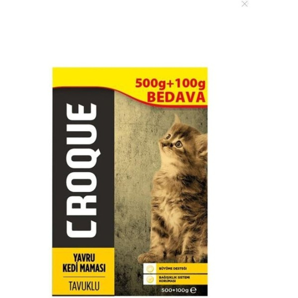Croque Tavuklu Yavru Kedi Mama 500+100 gr - 1 Evcil Hayvan Ürünleri Fiyatı