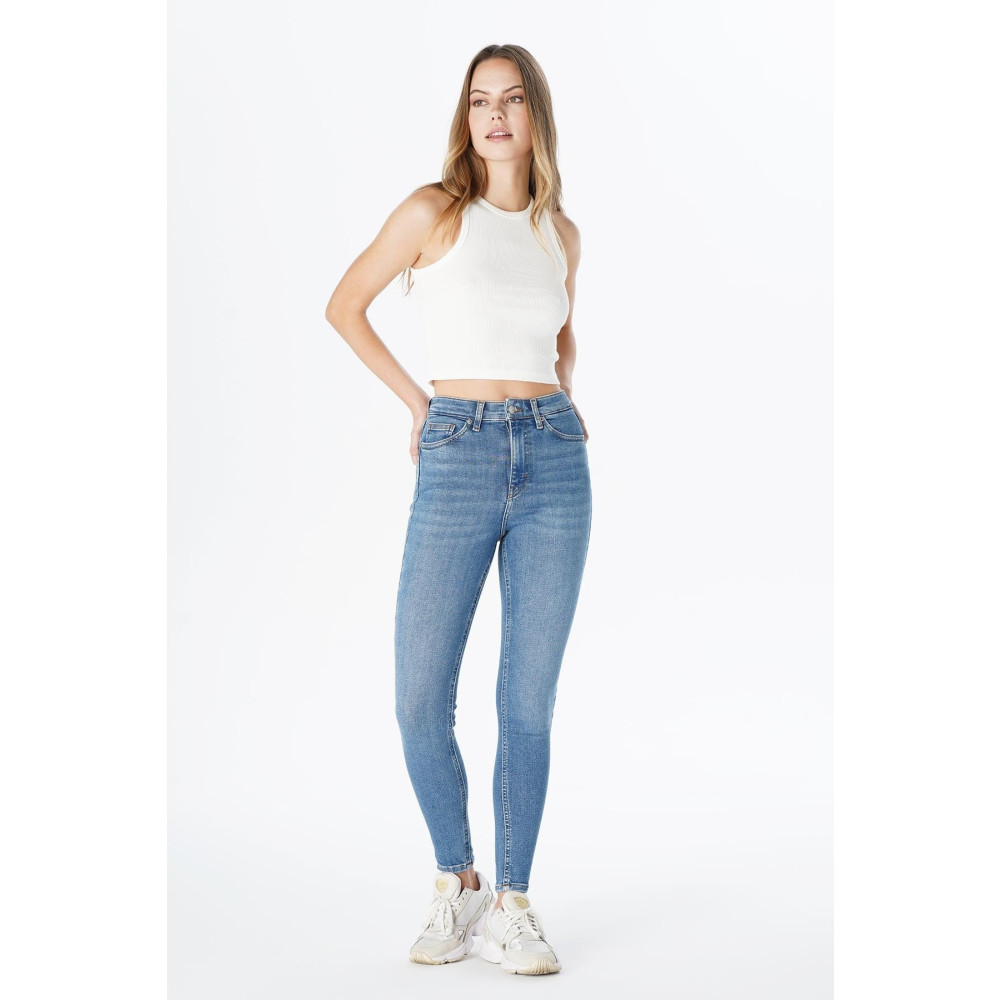 CROSS JEANS Judy Açık Mavi Yüksek Bel Fermuarlı Skinny Fit Jean Pantolon 25/32 Beden Bayan Jeans / Kot Pantolon Fiyatı