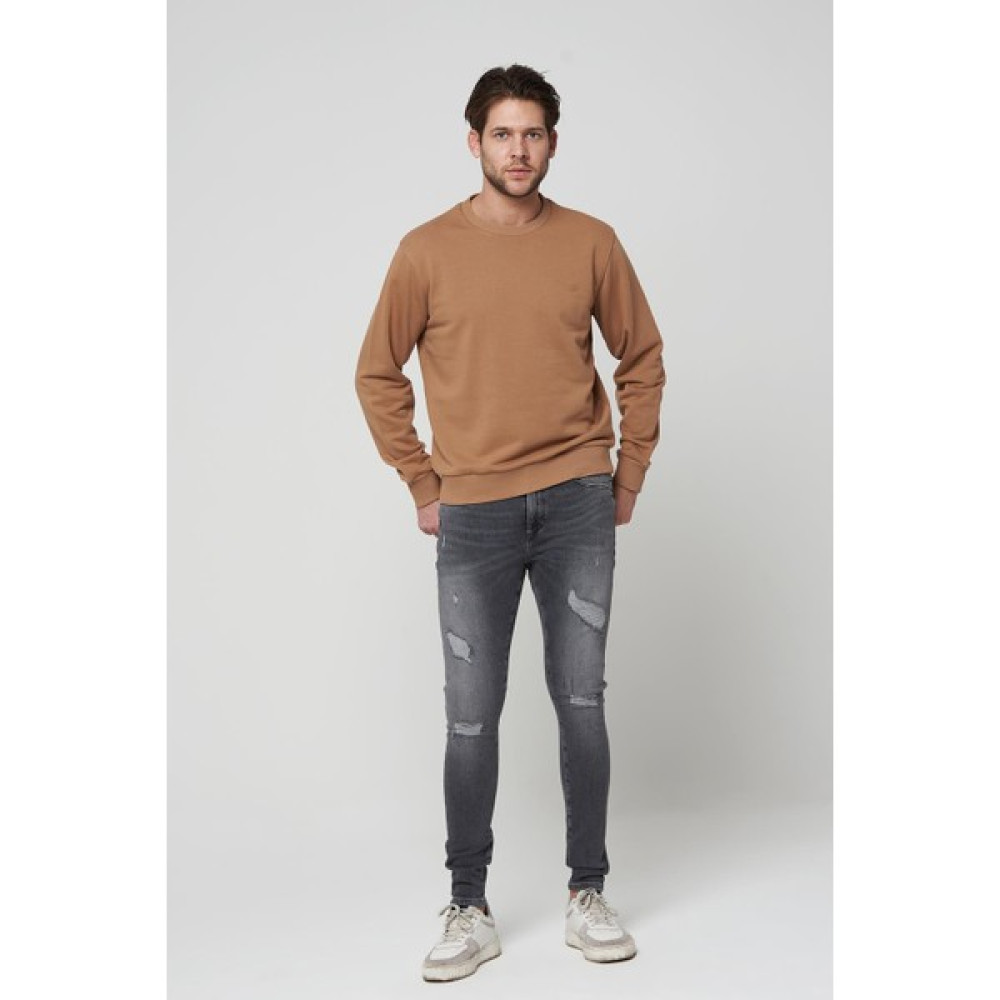 Cross Jeans Oliver Antrasit Skinny Normal Bel Yıpratmalı Fermuarlı Jean Pantolon E 4402-014 Erkek Jeans / Kot Pantolon Fiyatı