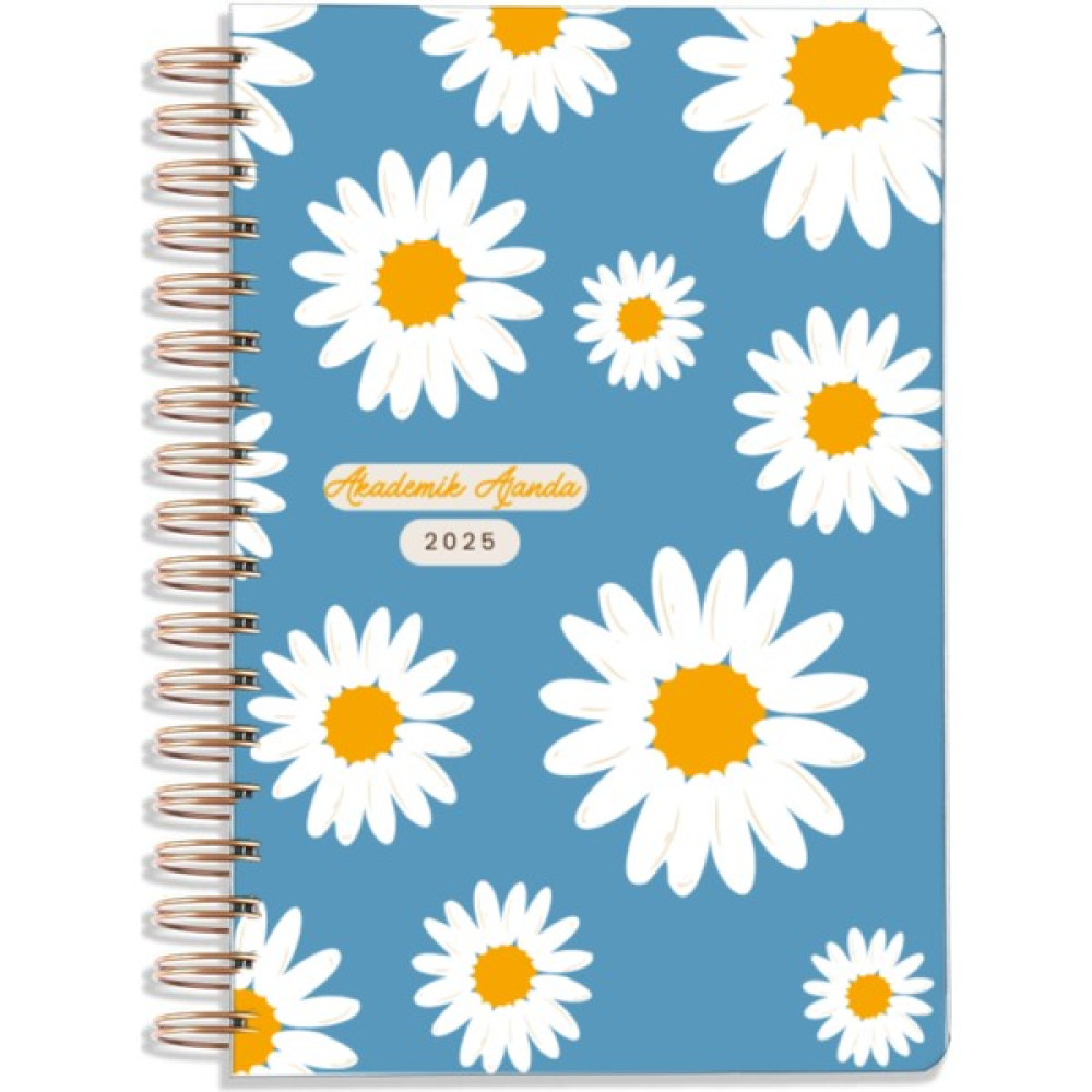 Crow Notebook 2025 A5 Akademik Ajanda Spiralli 15 x 21 cm 105 Adet Sticker Hediyeli Ajanda - Papatya Ajanda Fiyatı