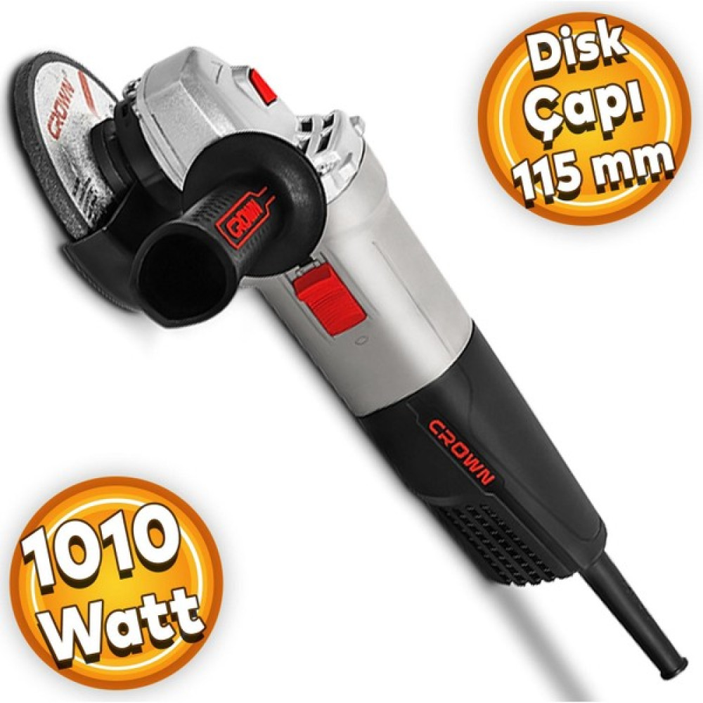 Crown CT13502-115R Avuç Taşlama 115 mm 1010W Taşlama Makinesi Fiyatı