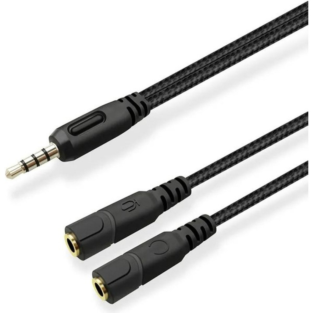 Crown Micro 3.5mm Kulaklık Mikrofon Çevirici - Dönüştürücü Splitter Y Örgü Kablo 2 Dişi 1 Erkek... Bilgisayar Çevirici ve Adaptörü Fiyatı