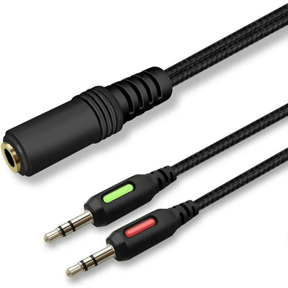 Crown Micro 3.5mm Kulaklık Mikrofon Dönüştürücü - Çevirici Splitter Y Örgü Kablo 1 Dişi 2 Erkek... Bilgisayar Çevirici ve Adaptörü Fiyatı