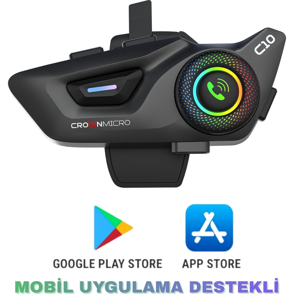 Crown Micro C 10 Bluetooth Kulaklık - Gri - Siyah Bluetooth Kulaklık Fiyatı
