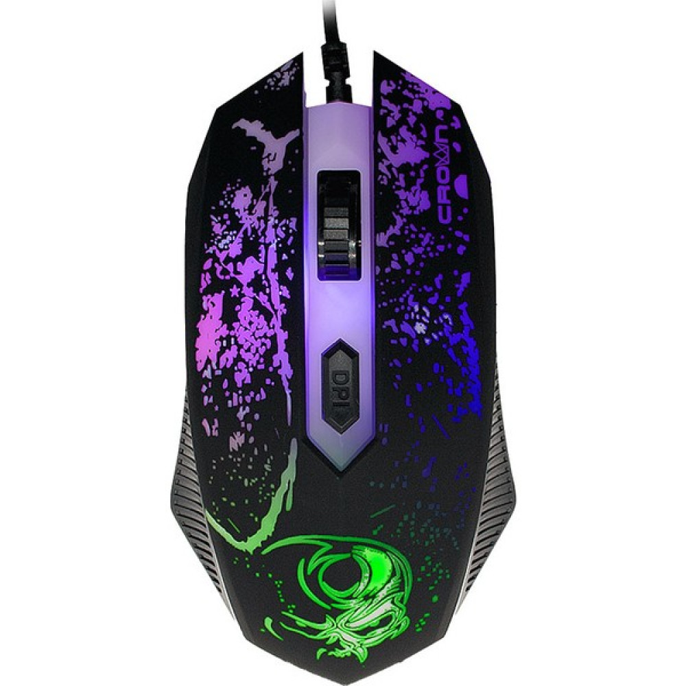 Crown Micro CMXG-110 Tpr Kaplama Rainbow Aydınlatmalı Gaming Oyuncu Mouse - Siyah Klavye - Mouse Fiyatı