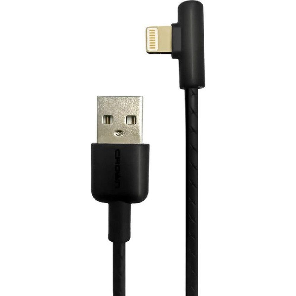 Crown Micro iPhone Uyumlu Hızlı Şarj Destekli Yatay Kablo - Lightning (CMCU-008L) - Siyah Cep Telefonu Kablosu Fiyatı