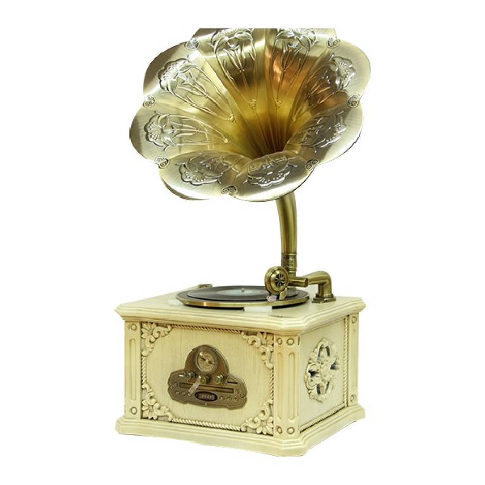 Crown Well Ahşap Nostalji Radyo Gramofon - Bej Pikap & Aksesuarları Fiyatı