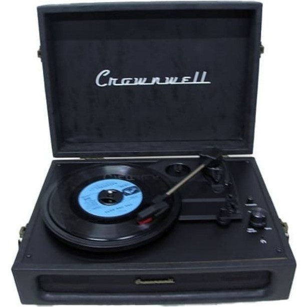 Crown Well Casablanca Nostaljik Pikap Bluetooth Kulaklı Hoparlör 33-45-78 Lik Taş ve Plastik Plak Çalar Bluetooth Hoparlör Fiyatı