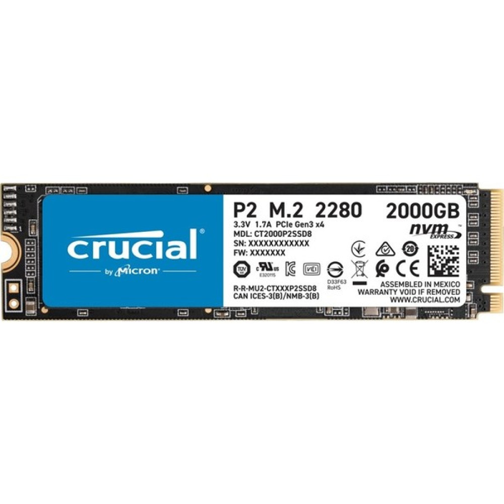 Crucial 2tb P2 Serisi Nvme M.2 SSD SSD / Solid State Drive Fiyatı