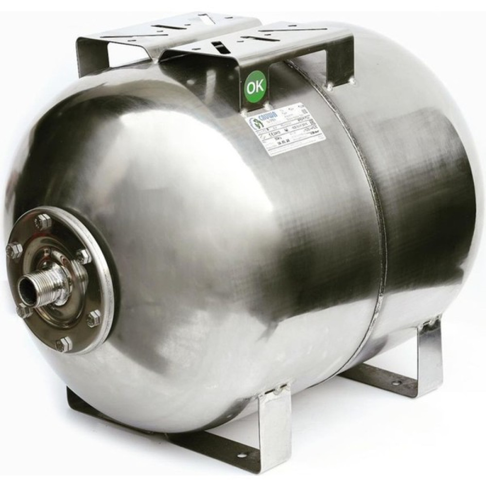 Cruwa 24 Litre Yatık Tip Paslanmaz Hidrofor Tankı 8 Bar - 24 lt - Gri Su Motoru Fiyatı