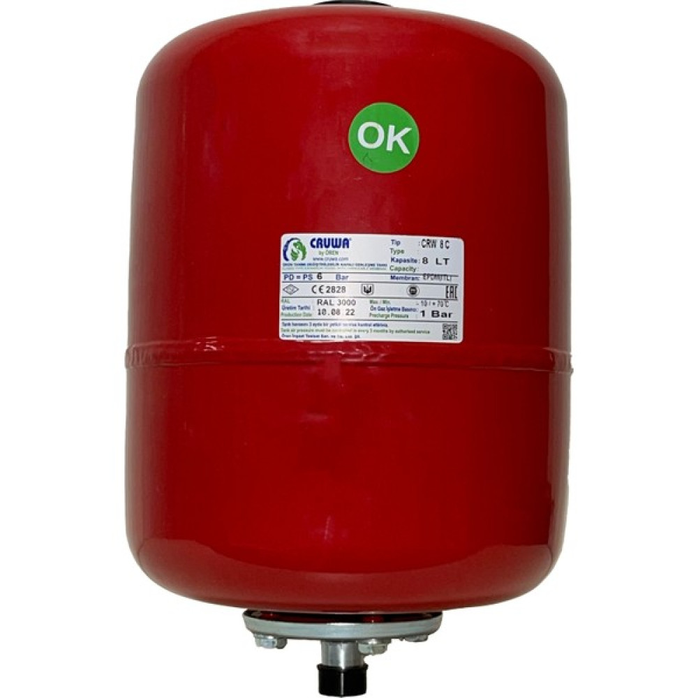 CRW8S 8 Litre 0-10 Bar Silindirik Tip Hidrofor ve Genleşme Tankı Oto Boyaları Fiyatı