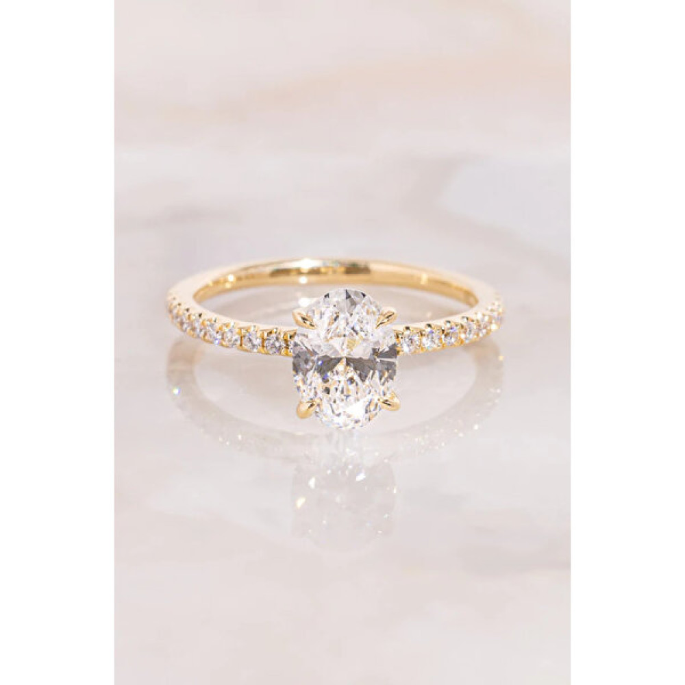 Crystal Diamond Zirconia Işıklı Kutuda, Özel Günler ve Evlilik Teklifi Için 0.50 Karat Tektaş Yüzük - Sarı - 15 Pırlanta Tek Taş Yüzük Fiyatı