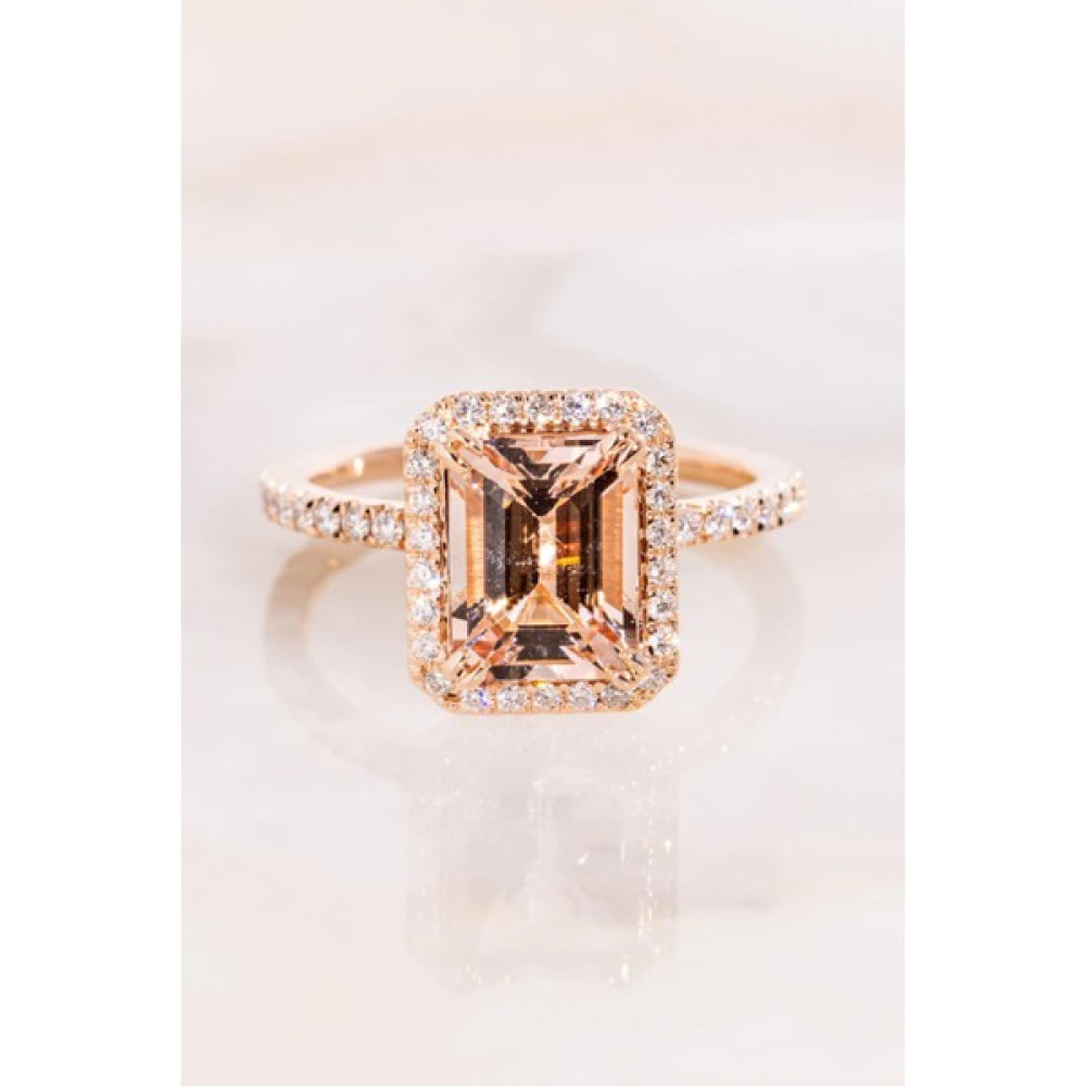 Crystal Diamond Zirconia Laboratuvar Pırlantası 1.50 Karat Sultanite Baget Tektaş Yüzük - Rose - 16 Pırlanta Tek Taş Yüzük Fiyatı