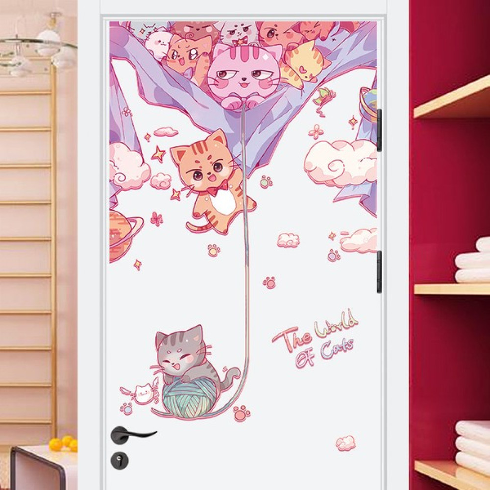 Crystal Kids Anime Sevimli Kediler Bebek ve Çocuk Odası Duvar Dekorasyonu Kapı Süsü Duvar Sticker Bebek Odası Duvar Süsü Fiyatı