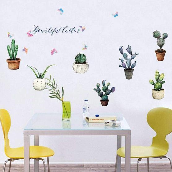 Crystal Kids Modern Tasarım Kaktüsler Salon Ev Dekorasyonu Duvar Sticker