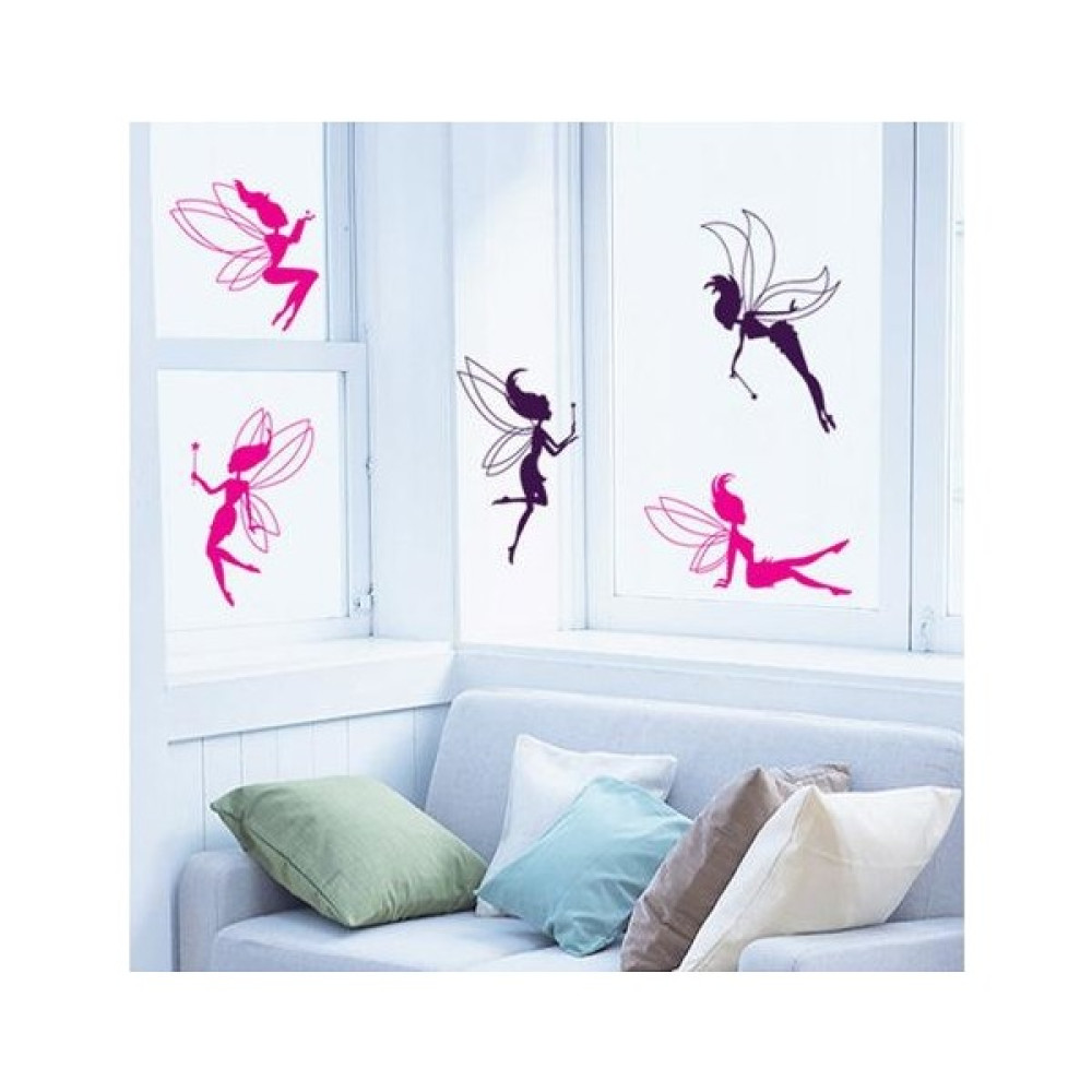 Crystal Kids Pembe Mor Periler Kız Çocuk Bebek Odası Duvar Süsü Sticker Çıkartma Bebek Odası Duvar Süsü Fiyatı