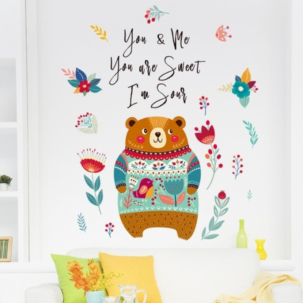 Crystal Kids Renkli Ayıcık Çocuk ve Bebek Odası Dekorasyonu Duvar Sticker Duvar Süsü Bebek Odası Duvar Süsü Fiyatı