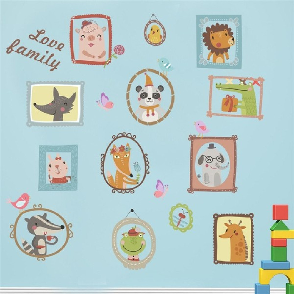 Crystal Kids Sevimli Hayvan Portreleri Bebek Odası Dekorasyonu Duvar Sticker Bebek Odası Duvar Süsü Fiyatı