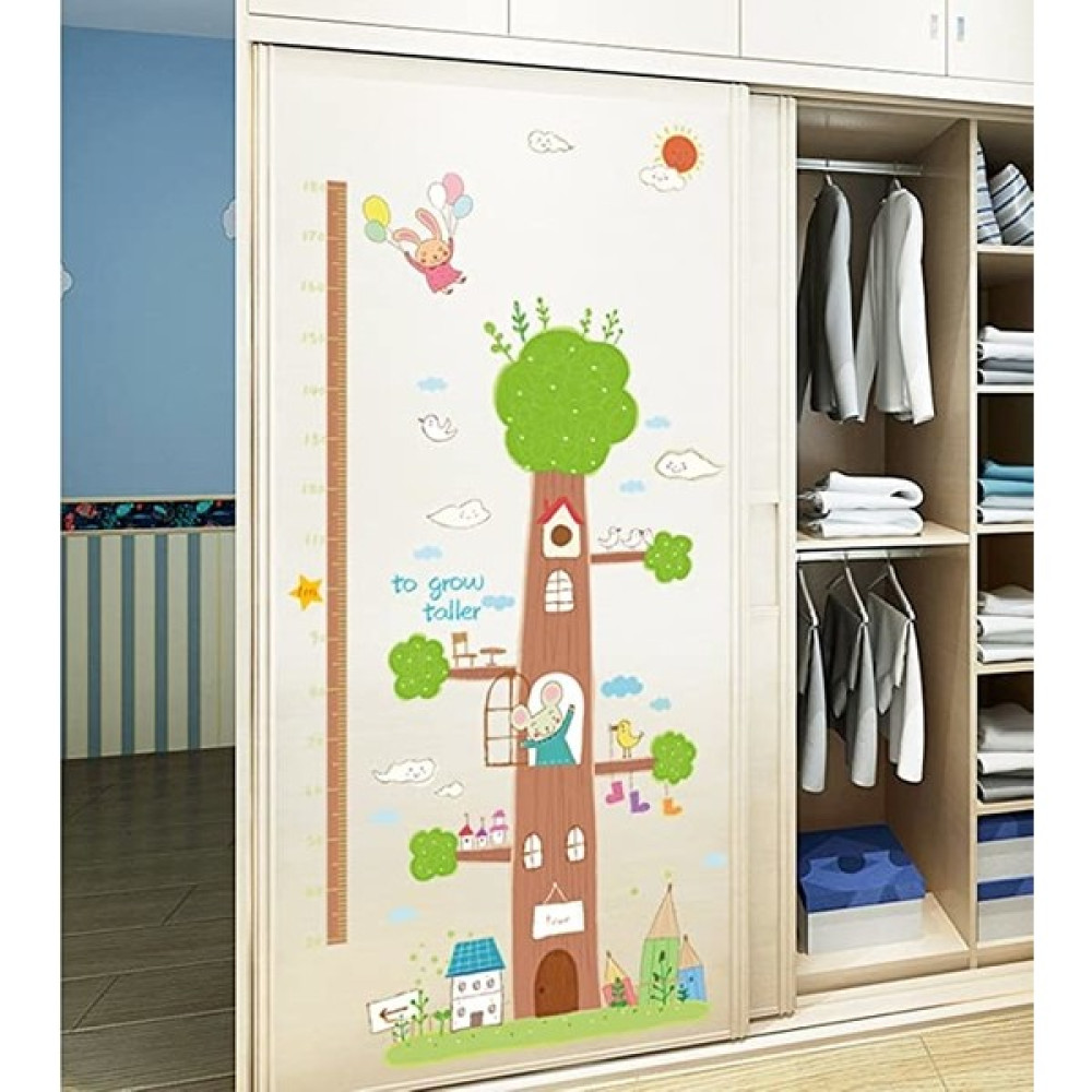 Crystal Kids Xl Ağaç Ev Bebek ve Çocuk Odası Dekoru Boy Ölçer Duvar Sticker Çıkartma Duvar Fonu Bebek Odası Duvar Süsü Fiyatı