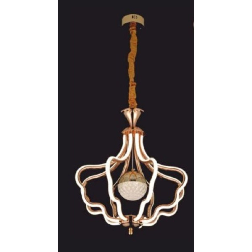 Crystal Palace LED Avize - Ledli Avize - Tekli Sarkıt Avize - Gold Salon Avizesi - Ledli Lamba - 40*40 cm Avize Fiyatı