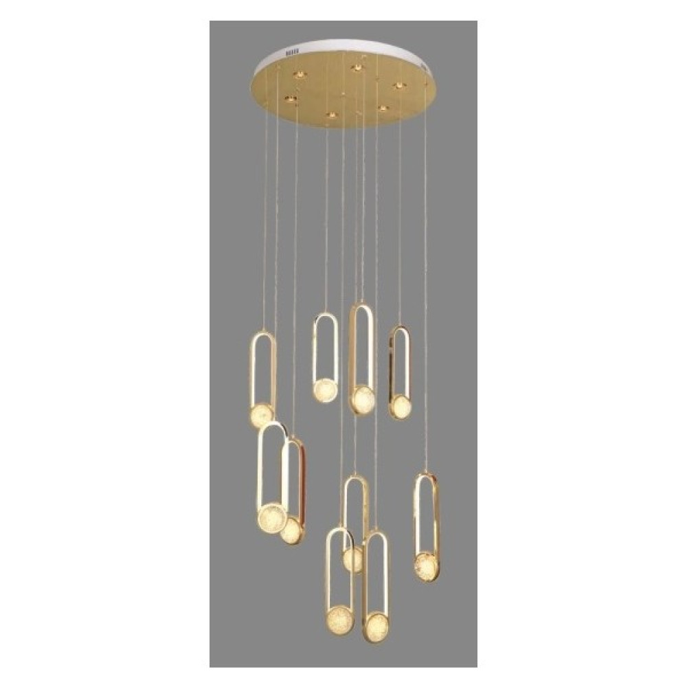Crystal Palace LED Ledli Avize - 10LU Sarkıt - Salon Avizesi - Galeri Boşluğu - Otel - Kafe Aydınlatma 65*240 cm Avize Fiyatı