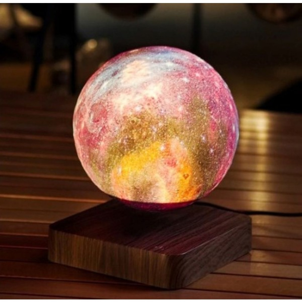 Crystal Palace Manyetik Masa Üstü Lambası Havada Dönen Uzay Gezegen Lamba Mıknatıslı Masa Lambası Gece Lambası 17CM - Mor Masa Lambası Fiyatı