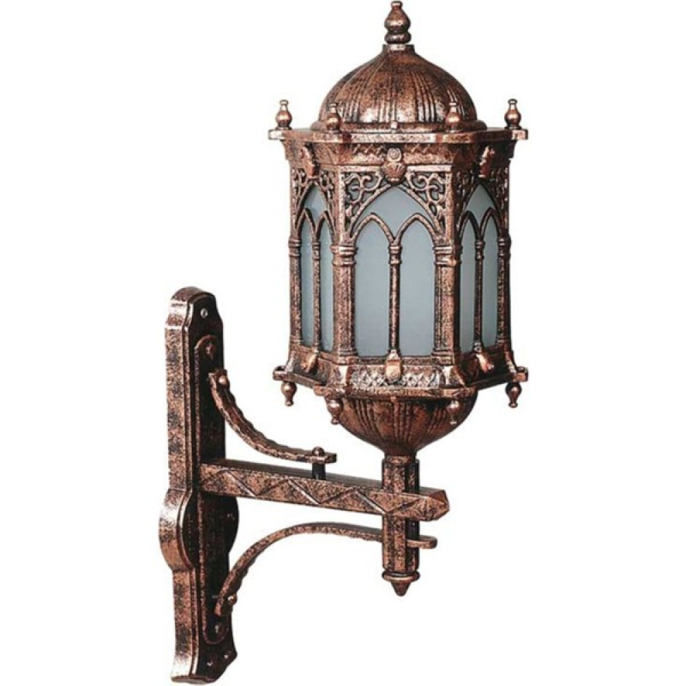 Crystal Palace Osmanlı Model Bahçe Apliği Bakır Rengi Eskitme Aplik - Otantik Aplik Bahçe Lambası Duvar Apliği 60 cm Aplikler Fiyatı